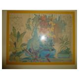 E.M. May Original Vintage Framed Watercolor
