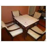 Hammary Mid Century Mahogany Game Table & Chairs