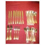 Hampton Silversmith Stainless Gold Tone Flat Ware
