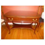 Mid Century Cherry Wood Entry Table