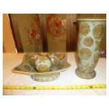 Starfish & Shells Ceramic Center Bowl & Vase
