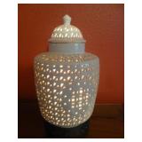 Mid Century Asian Porcelain Ginger Jar Lamp