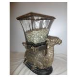 Large Cast Metal & Glass Camel Floor Vase