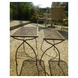 2pc Wrought Iron Patio Side Tables
