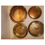 4pc Vintage Silver Plate Serving Trays