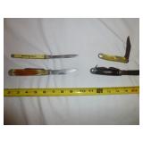 4pc Vintage Pocket Knives - Folding Knives