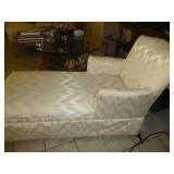 Oversize Rolled arm Upholstered Chaise Lounge