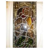 Medieval Knight Leaded Stained Glass Panel