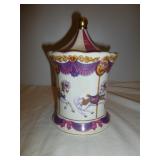 Ceramic Carousel Canister Music Box