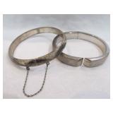 2pc Sterling Silver Bangle Bracelets