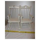 2pc Wood Doll Rockers - Toy Rocking Chairs