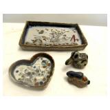4pc Vintage Handpainted Talavera Mexico Pottery