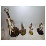 4pc Carousel Horse Music Boxes & Figures