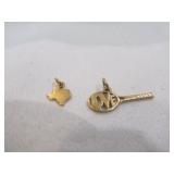 James Avery 14k Gold Charms Texas & Tennis Racket