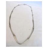 Sterling Silver Bar & Link Artist Marked Necklace