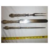 Tiffany & Co Sterling Silver 3pc Carving Set