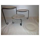 Convertible Metal Tiered Buffet Server & Platters