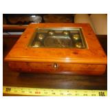 Mr Christmas Bell Symphonium Burl Wood Music Box