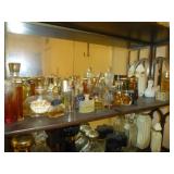Perfume Bottle & Perfume Collection w/ Curio Shelf