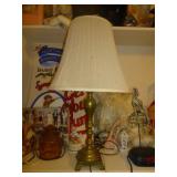 Vintage Brass Pillar Table Lamp