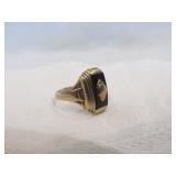 10k Gold & Black Onyx Vintage Lady