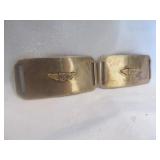 2pc 10k Gold US Army Air Corps ID Bracelet Bands