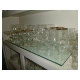 Crystal & Glass Stem Ware - Contents of Shelf