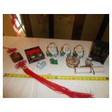Eclectic Asian Collectibles - Figures, Scroll, Etc