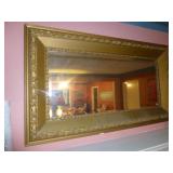 Antique Gilt Frame Bevel Glass Wall Mirror