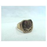14k Gold Antique Custom Masonic Ring