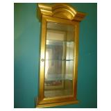 Pair of Wood & Glass Curio Knick Knack Cabinets