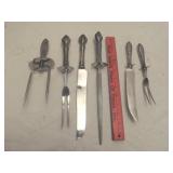 Vintage Carving Sets - Some Sterling Silver