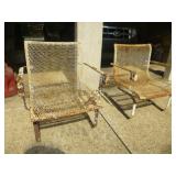 Pair of Vintage Wrought Iron Patio Chairs