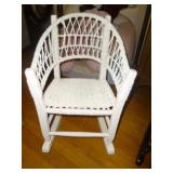 Vintage White Wicker Child