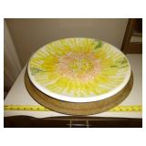 Mid Century Lazy Susan Hand Crafted Ceramic Bowl