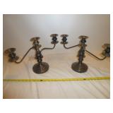 Pair of Vintage Silver Plate Candelabra