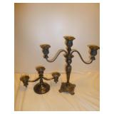 2pc Vintage Silver Plate Candelabra