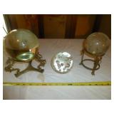 3pc Solid Art Glass Gazing Balls - "Crystal Balls"
