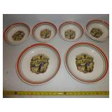 9pc Italian Ceramic San Remo Pasta Bowl Set