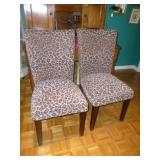Pair of Leopard Print Parson