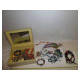 Estate Fashion Jewelry Beads in Jewelry Box