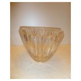 Wheel Cut Lead Crystal Center Bowl Vase