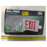 All-Pro LED EXIT Sign & Emergency Light Combo NIB