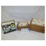 3pc Sewing Boxes with Sewing Notions & Supplies