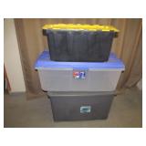3pc Large Size Storage Totes with Lids