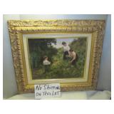 Herman Seeger Blumenmadchen Ornate Framed Giclee