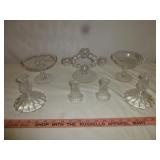 Vintage Glass & Crystal Candelabra & Candle Sticks