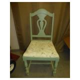 Vintage Wood Fiddle Back Side Chair