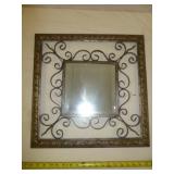 Ornate Metal Frame Wall Mirror