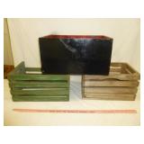 3pc Vintage Wood Crates
